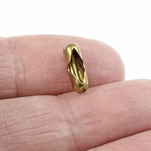 Ball Chain Brass Pull Connectors-Antique Brass / Bronze #6 3.2Mm (50 Pieces) #TOP4