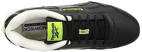 Reebok Reebok Men Glide Sneaker, Core Black/Vintage Chalk S23-R/Laser Lime F23, 8.5