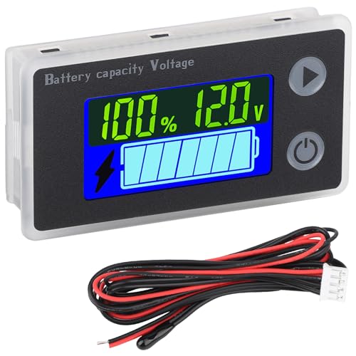 DROK RV Battery Monitor 12v, 10-100v Digital Voltage Meter