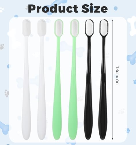 Image of Toothbrush for Small Dogs, 6 Pcs Dog Teeth Brush, Teeth Cleaning for Dogs, Convenient Puppy Tooth Brush for Dog, Cats (3 Colors)