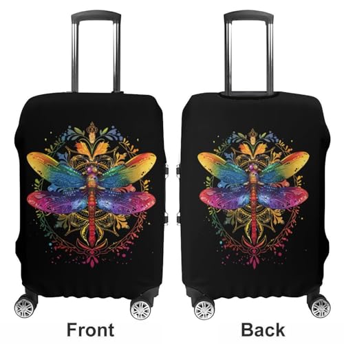 Mandala Dragonfly Chakra Dragonflies Luggage Cover Suitcase Protector Travel Baggage Covers for Men Women S3