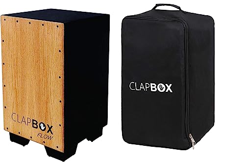 Image of Clapbox Cajon CB02 Flow With BAG -Black, Oak Wood (H:50 W:30 L:30) - 3 Internal Snares