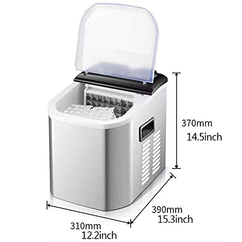Fabricadora de hielo portátil inoxidable 24 cubos 10-15 min miniatura 3