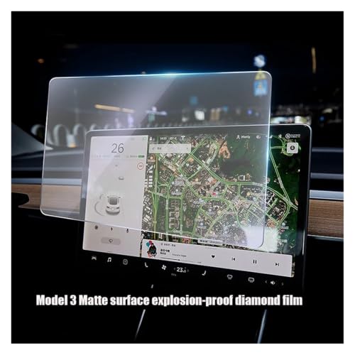 Verre trempé écran central de luxe pour navigation Tesla HD