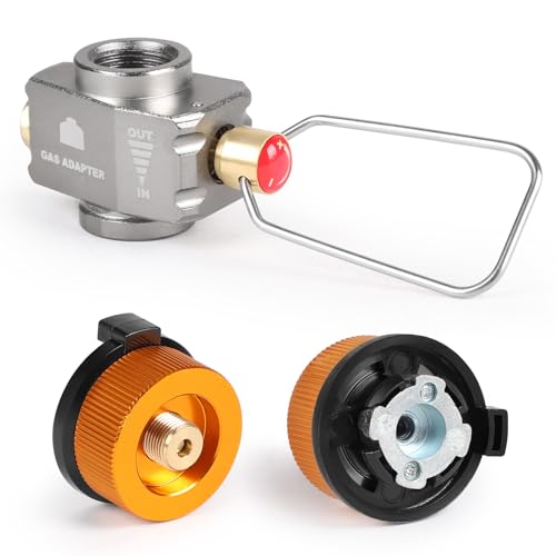 LALAGO Recharge pour Cartouche de Gaz Adaptateur-715 + 2 x 702, Valve de Gonflage Portable à Pression de Gaz pour Bouteilles, Dispositif de Transfert de Carburant,...