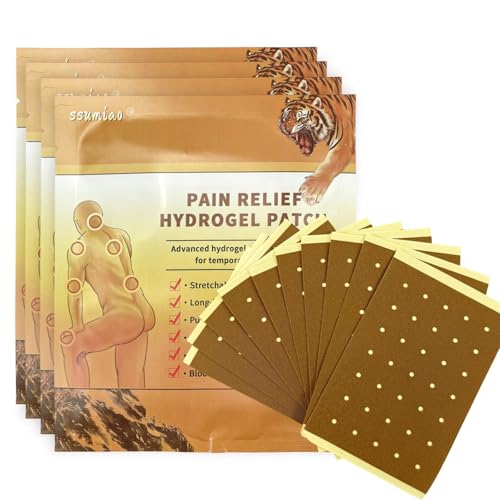 40pcs Ssumiao Pain Patches, All Natural Tiger Heat Patches Ultra Strength, Neck, Shoulder, Joint &Knee Pain ,Heat Patches for Pain ，Lower Back Pain for thermacare