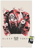 Sleep Token - Skulls And Flowers Wall Poster with Push Pins, 34L