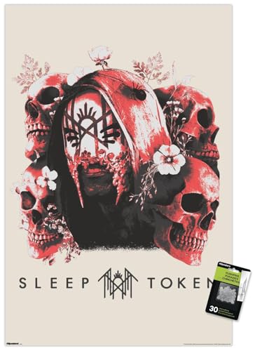 Sleep Token - Skulls And Flowers Wall Poster with Push Pins, 34L