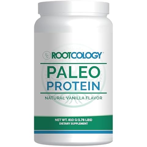 Rootcology by Dr. Izabella Wentz Vanilla Paleo Protein | Hydrolyzed Beef Protein Powder 21g Protein per Serving with MCT & Stevia | Dairy-Free and Soy-Free | 30 Servings Cover