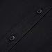 JEKAOYI Mens Casual Long Sleeve Cotton Linen Shirts Buttons Down Solid Plain Roll-Up Sleeve Summer Beach Shirts Black