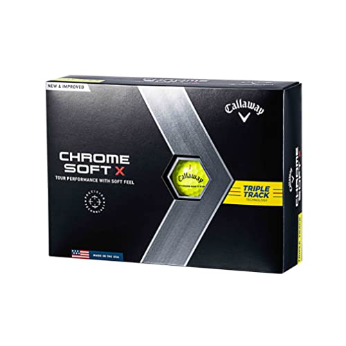 Callaway Chrome Soft X Yellow Triple Truck 1 Sleeve (3 Balls), Official Golf Ball #TOP6