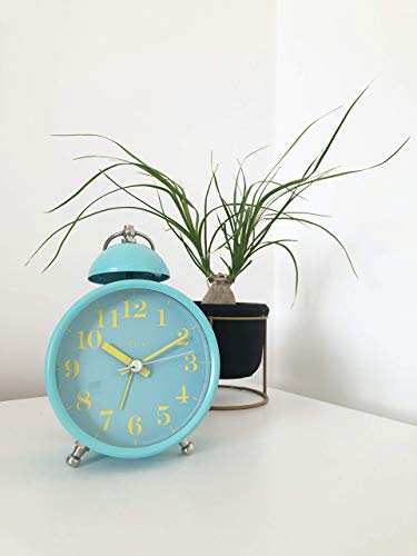 Nextime Clock – Diameter 16 Cm-Metal – Turquoise – Loud Alarm-'Single Bell, 9.2 X 0.04 Cm #TOP1