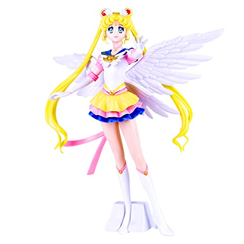 DUYAZHENLAODA Sailor Figura Tsukino Usagi Figura De Acción De Sailor Moon Estatua De Anime Genial Figuras de Anime de PVC de Dibujos Animados Versión Q Coleccionables Modelo Ornamentos