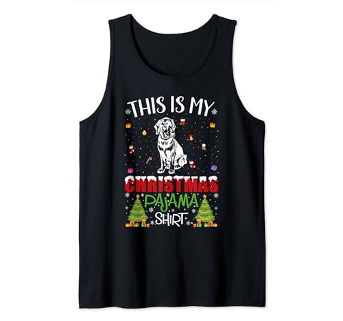 This is My Christmas Pajama Coonhound Dog Ugly Xmas Sweater Tank Top
