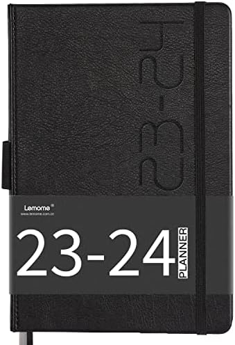 2023-2024 Planner - Planner 2023-2024 with Pen Loop, to Achieve Your Goals & Improve Productivity, July 2023 - June 2024, Thick Paper, 25 Note Pages, Inner Pocket, 5.75" x 8.25" - Black