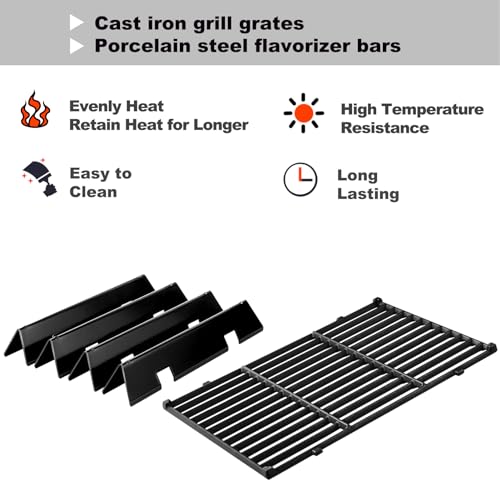 7638 17.5\'\' Grill Grates Flavorizer Bars Replacement Parts for Weber Spirit Grill Parts 300 Series E-310 Grill Grates S-310 E-315 E-320 S-320 E-330 S-330 II E-310 II S-310 Spirit 2 GS4 Grill Parts - Thumbnail 5