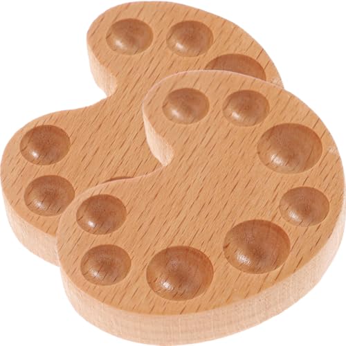 Paletas de madera PHENOFICE con acabado natural para acuarela y mezclas
