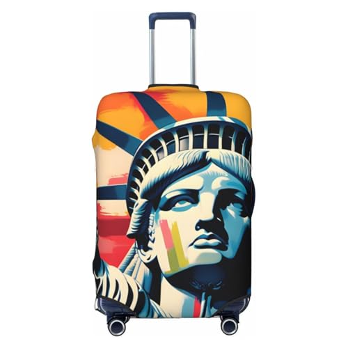 Liberty New York City Luggage covers for Suitcase Famous American Monument Travel Luggage Cover Suitcase Protector Washable Suitcase Cover Anti Scratch Dirt Covers Fit 29-32 inch