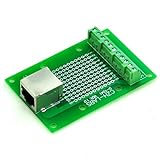 Electronics-Salon RJ50 10P10C Right Angle Shielded Jack Breakout Board, Terminal Block Connector.