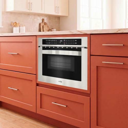 Image of KoolMore 24 in. Built-In Microwave Drawer with Air Fry, Sensor Cooking, Touch Controls & Stainless Steel Interior, 1.2 Cu. Ft.