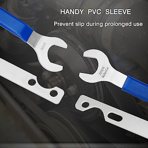 ReluxGo 32mm 36mm Fan Clutch Wrench Removal Tool Set, 2 Pieces Water Pump Pulley Holder Removal Tool for BMW, Ford, GM, Chevrolet, Jeep, Nut Water Hub Removal, Fan Clutch Removal Tool by ReluxGo - Image 5