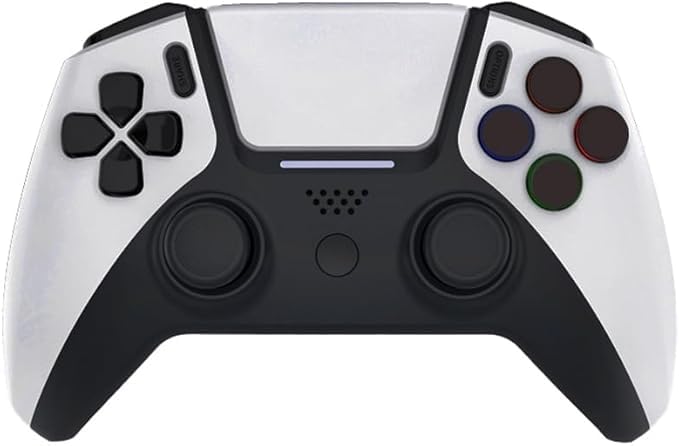 Wireless Gamepad Remote Controller Compatible with PS4 Console/Pro/Slim and PC has 6 Axis motion sensor, Dual Vibration Motor, Audio Jack (White)-image-25