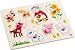 Produktbild HABA 303183 - Greifpuzzle Oma Lenis Tiere , Holzspielzeug ab 12 Monaten , 8-teiliges Puzzle aus Holz mit bunten Tiermotiven , Mit großen Knöpfen zum Greifen