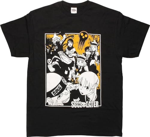 Soul Eater Team - Camiseta Soul Eater Hombre, Negro, 3XL