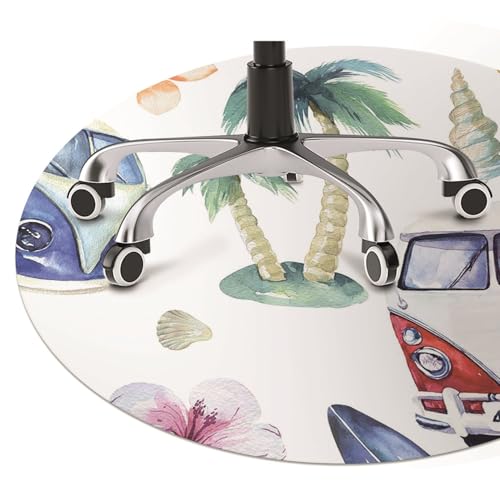 Résistance aux dommages garantie avec ce tapis de chaise rond 100cm