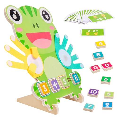 Jeu de soustraction STEM - Jouet éducatif en bois - Jeu d'apprentissage des couleurs pour chambre d'enfant, voyage, anniversaire, Noël, Saint-Nicolas, remplissage de bottes