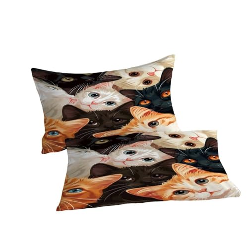 Housse de couette chat grand lit 260x220 résistant aux poils d'animaux - 7