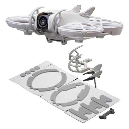 Tuvzylory DJI NEO�p�ی�A�N�Z�T���[�Z�b�g �o���p�[�K�[�h + �����f�B���O�M�A + �t���C�g�e�[�� + ���e���t�H�[���X�e�b�J�[ (4���Z�b�g) 360°�t���v���e�N�V���� (�O���[)