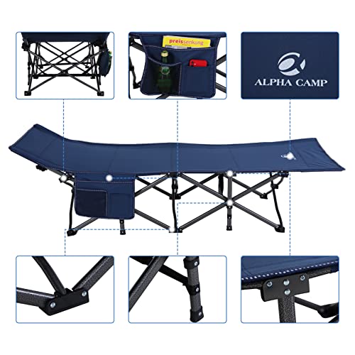 Feldbett Alpha Camp Campingbett faltbar mit Seitentasche
