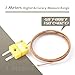 YIYANTO 5Pcs 1 Meters K Type Thermocouple Temperature Probe Sensors Compatible with Type-K Temperature Measuring Instruments, Higher Accuracy Long Measure Range -58°F~899°F(-50°C~482°C)