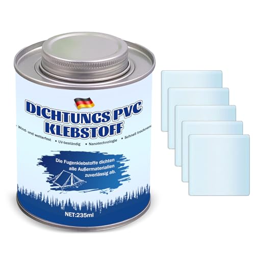 SFNN 235ml Nahtdichter für Zelte Extra Stark, Planenkleber, PVC Kleber Wasserfest, für LKW Planen, Regenmänteln, Jacken, Markisen & Rucksäcke, UV-beständig, Ideal für Außenbereich