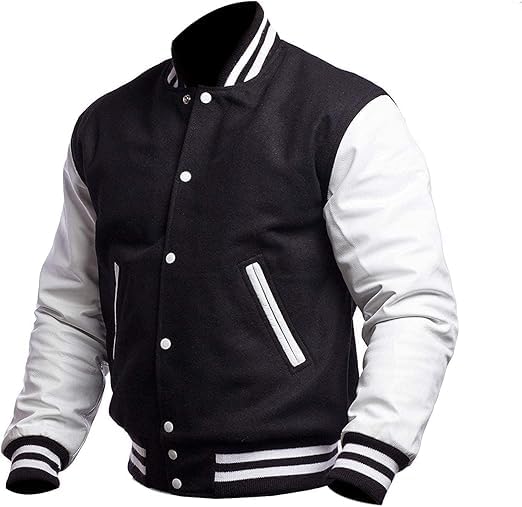 Image of Letterman Varsity Jackets for Men, Baseball Bomber Jackets, High School Letterman Jackets, Warm Wool Outerwear