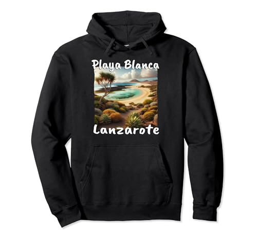 Playa Blanca Lanzarote Vacaciones Playa Desierto de Dunas Sudadera con Capucha