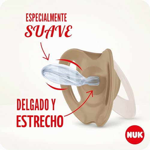 NUK Star Night chupeta | 18-36 meses | Acalma 99% dos bebés | Chupetas de silicone sem BPA | Brilha no escuro para encontrá-lo à noite | Inclui estojo | Verde | 2 unidades