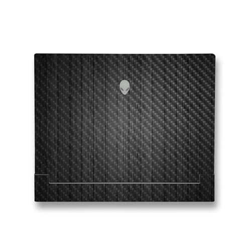 Image of MightySkins Carbon Fiber Skin Compatible with Alienware X14 R2 (2023) Full Wrap Kit - Black Wood | Protective, Durable Textured Carbon Fiber Finish | Easy to Apply & Change Styles | Made in The USA