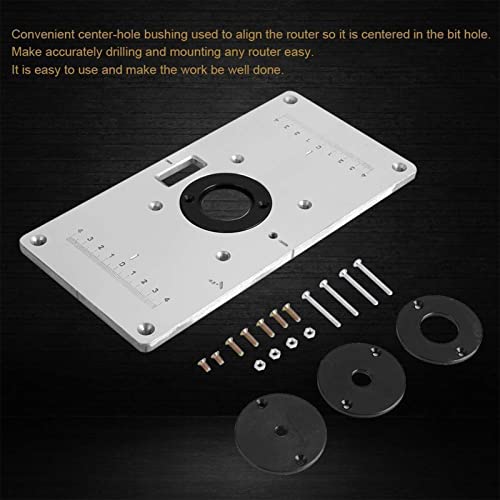 Yuxun Router Table Insert Plate - Multifunctional Precision Aluminum Router Table Insert Plate - Woodworking Tools Suitable For Most Trimming Routers #TOP1