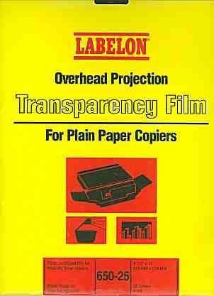 Overhead Projection Transparency Film for Plain Paper Copiers