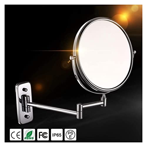 Espejo de maquillaje montado en pared 8 pulg 10X doble cara miniatura 6