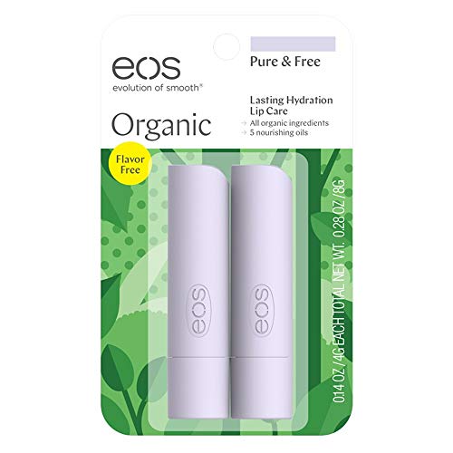 eos Organic Stick Lip Balm - Pure and Free | Certified Organic & 100% Natural | 0.14 oz