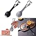 Ldbuejiaja 5 In1 Stainless Steel Spork Fork Spoon Combo with Can Bottle Opener for Outdoor Picnics Hiking Travel Camping Utensils