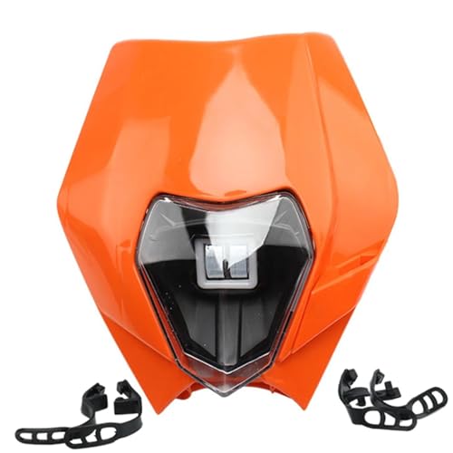 LOTFI Faro LED for motocicleta, accesorios aptos for KTM EXC SX XC XCW 125 150 250 300 350 450 530, faros for Supermoto de Motocross (Size : A Orange)