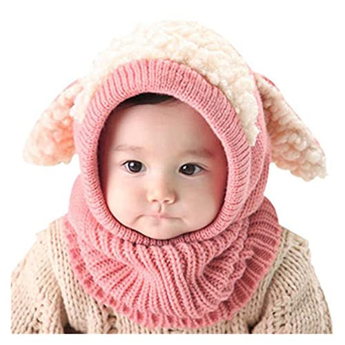 xczbb sjaal Kinderen Hoeden Pom Pom Ball Hat Kids Mutsen Cap Meisjes Jongens Winter Warm Wol Hooded Hat Baby Sjaals…