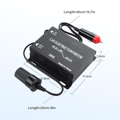 PNGKNYOCN 24V to 12V Car Buck Converter ，10A 120W Car Cigarette Lighter 24V to 12V Power Supply Converter Transformer for Automotive, Truck& DIY Electronic Projects by PNGKNYOCN - Used condition - Image 7