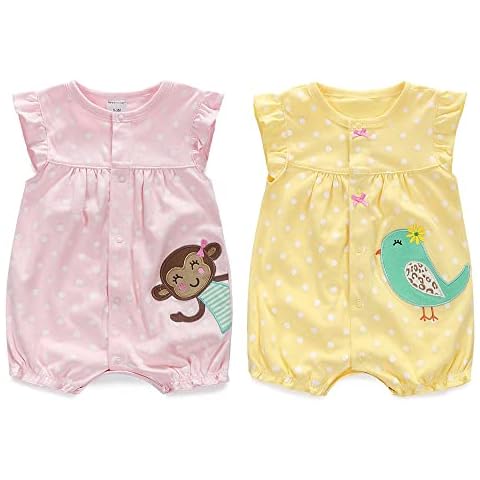 Minizone Baby Girls Summer Rompers Set Cover