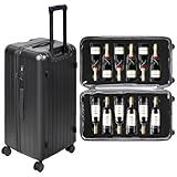 CNZLYZOY 12-Bottle Wine Suitcase for Airplanes | TSA-Approved Checked Luggage | Durable PC Hard Shell & Shockproof Foam | Maximum Protection Travel Case for Airline Transport