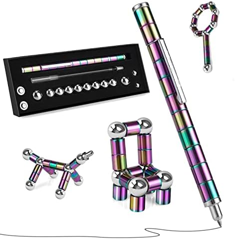 Magnetic Pen Gifts, Fidget Toy Pens Gifts for Men, Birthday Gifts for Him and Kids, Gifts for Teenage Boys and Girls, Best Gifts for 8-12 Years Old, Novelty Toy Gifts for Kids or Friends(Color)